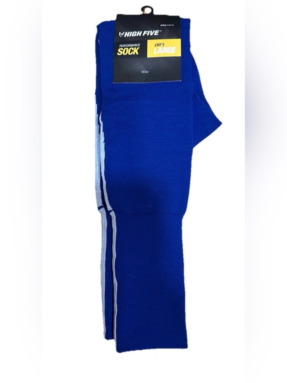 High Five Performance Socks Large 30β Royal Blue White Athletic Team Sports NEW
